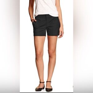 NWT Banana Republic Womens Hampton Shorts Black Stretch Pockets
